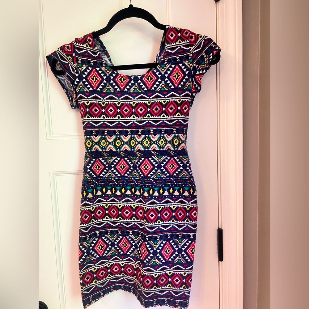 Bodycon Tribal Print Dress